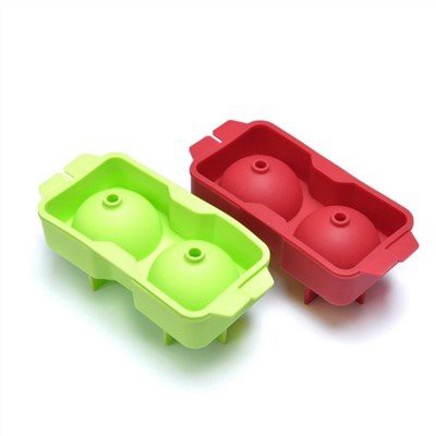 2 Cavities Silicone Ice Ball Mold