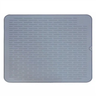Multifunction Rectangle Easy Clean Folding Silicone Kitchen Dish Drying Mat For Kitchen Counter