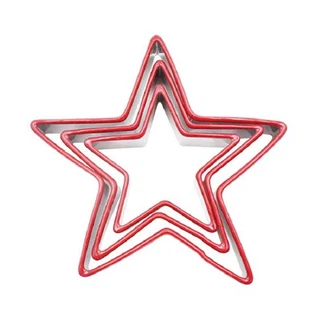 Star Shaped Stainless Steel Cookie Cutter With Silicone Ring